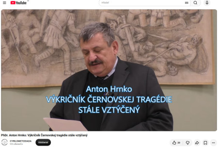 Anton Hrnko: Výkričník černovskej tragédie z 27. 10. 1907 stále vztýčený (záznam z prednášky)