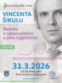 Beseda o spisovateľovi VINCENTOVI ŠIKULOVI – 31. 3. 2026 v Bratislave v Dome kultúry Dúbravka